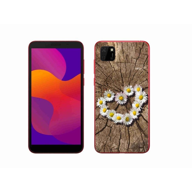 Gelový kryt mmCase na mobil Honor 9S - srdce z kopretin