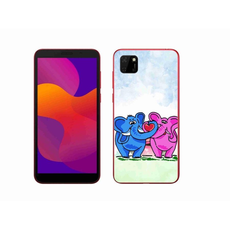 Gelový kryt mmCase na mobil Honor 9S - zamilovaní sloni