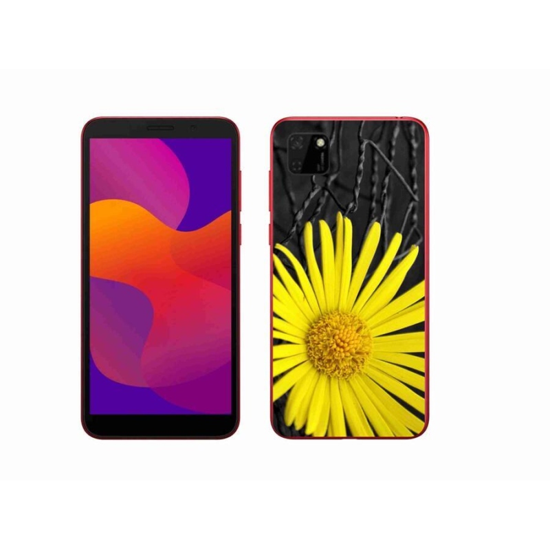 Gelový kryt mmCase na mobil Honor 9S - žlutá květina