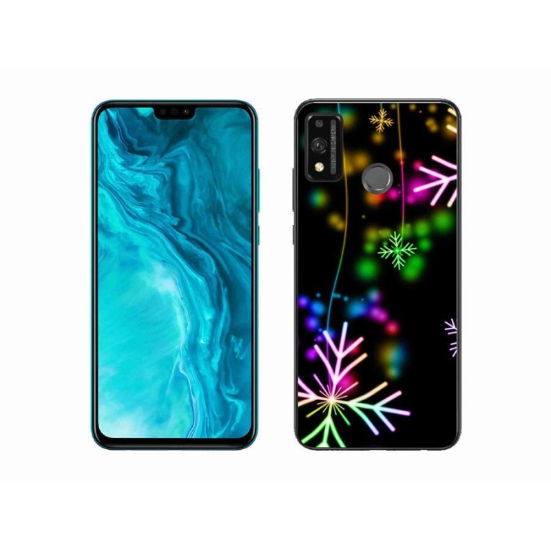 Gelový kryt mmCase na mobil Honor 9X Lite - barevné vločky