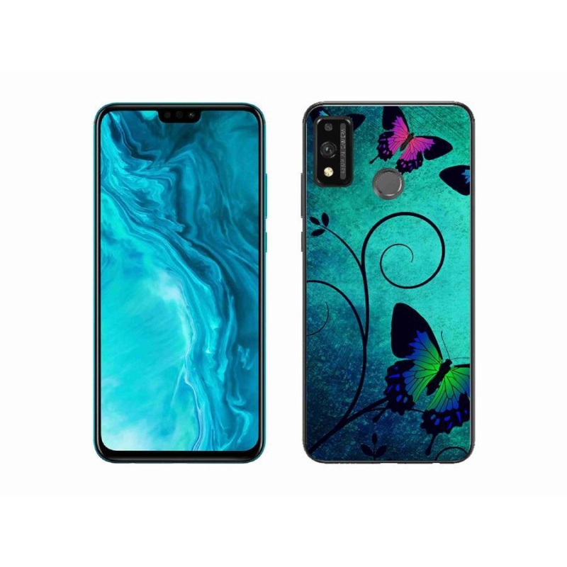 Gelový kryt mmCase na mobil Honor 9X Lite - barevní motýli