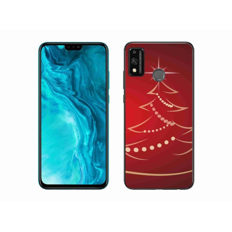 Gelový kryt mmCase na mobil Honor 9X Lite - kreslený vánoční stromek