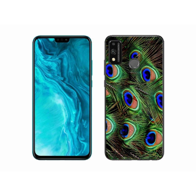 Gelový kryt mmCase na mobil Honor 9X Lite - paví peří