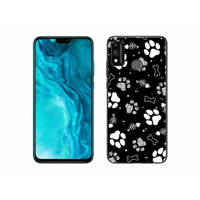 Gelový kryt mmCase na mobil Honor 9X Lite - psí tlapky