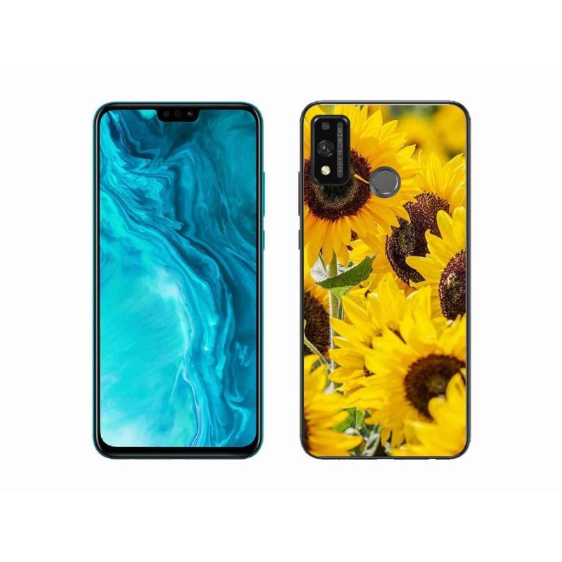 Gelový kryt mmCase na mobil Honor 9X Lite - slunečnice