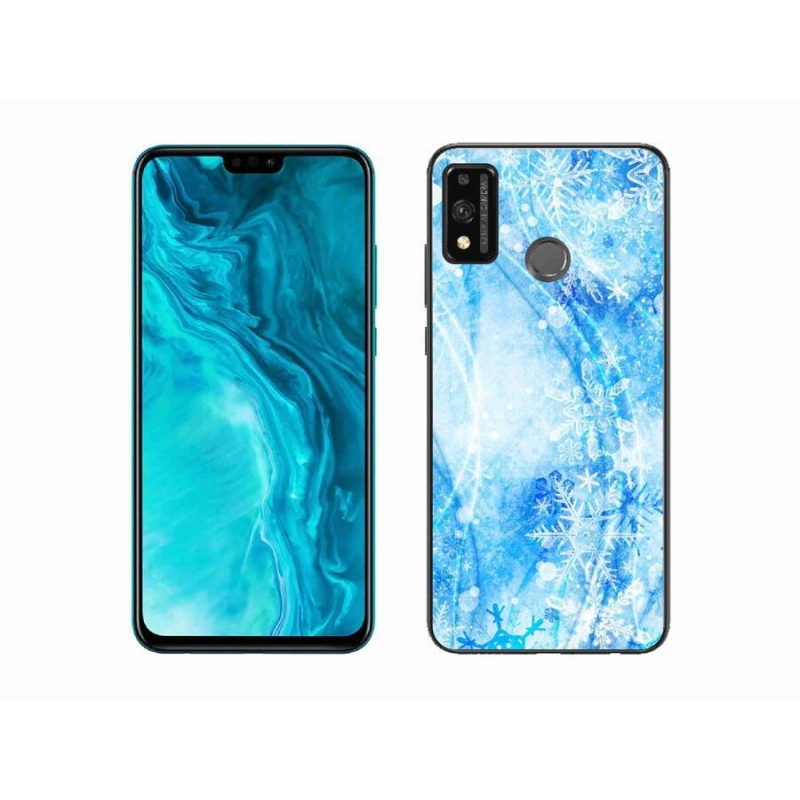 Gelový kryt mmCase na mobil Honor 9X Lite - sněhové vločky