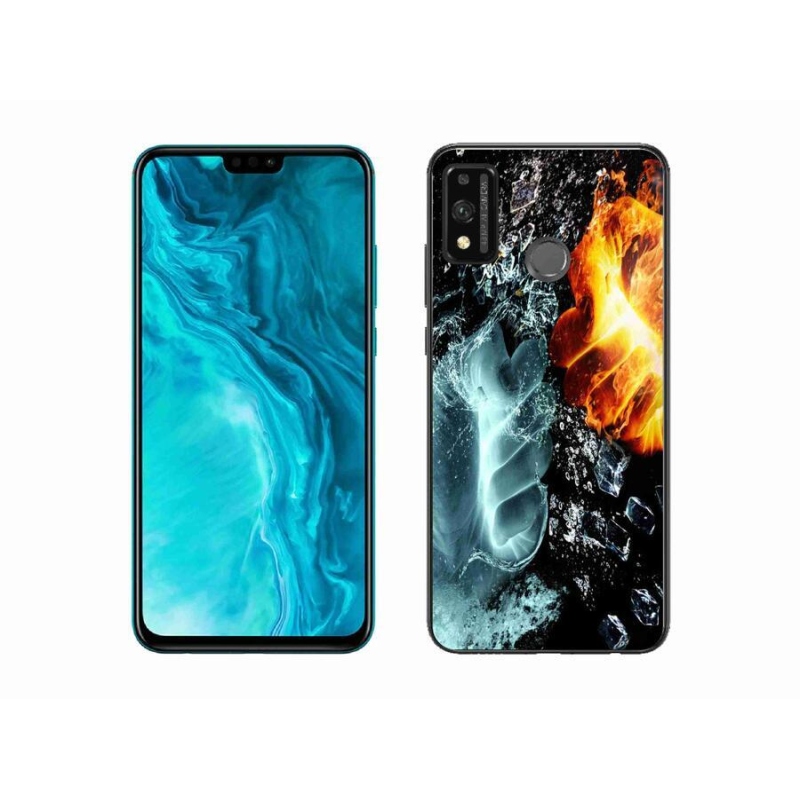 Gelový kryt mmCase na mobil Honor 9X Lite - voda a oheň