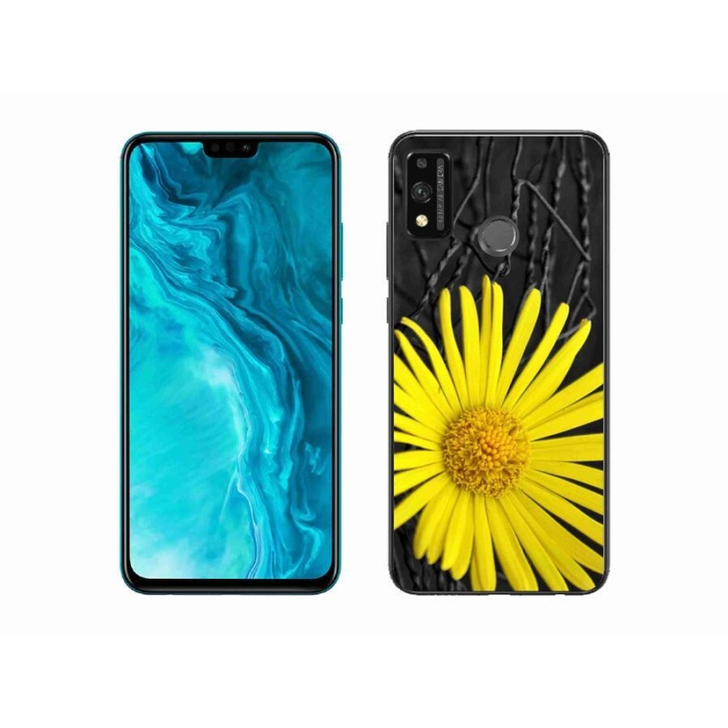 Gelový kryt mmCase na mobil Honor 9X Lite - žlutá květina
