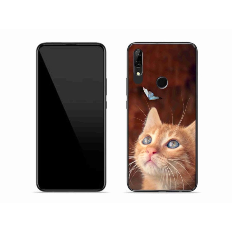 Gelový kryt mmCase na mobil Honor 9X - motýl a kotě