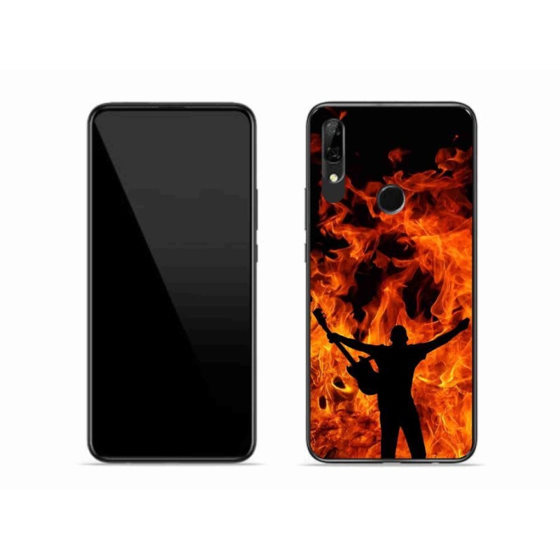 Gelový kryt mmCase na mobil Honor 9X - muzikant a oheň