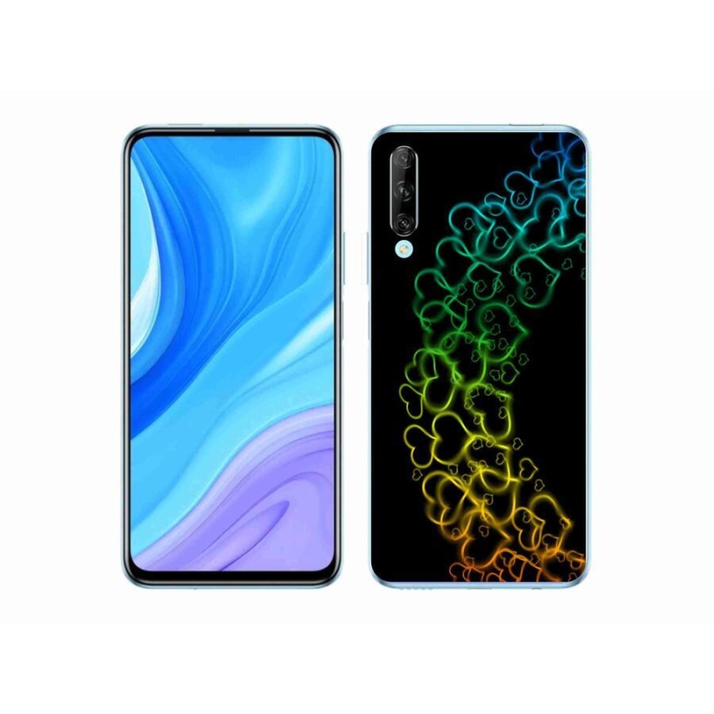 Gelový kryt mmCase na mobil Honor 9X Pro - barevná srdíčka