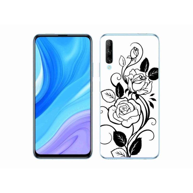 Gelový kryt mmCase na mobil Honor 9X Pro - černobílá růže