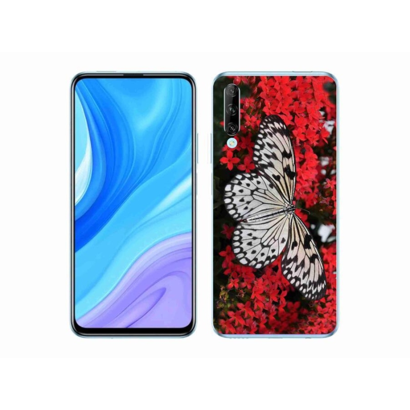 Gelový kryt mmCase na mobil Honor 9X Pro - černobílý motýl 1