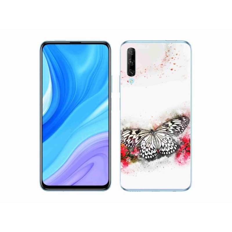 Gelový kryt mmCase na mobil Honor 9X Pro - černobílý motýl