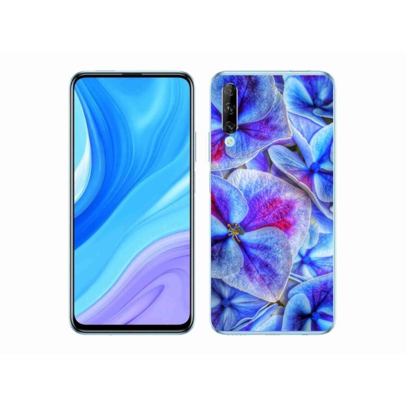 Gelový kryt mmCase na mobil Honor 9X Pro - modré květy 1