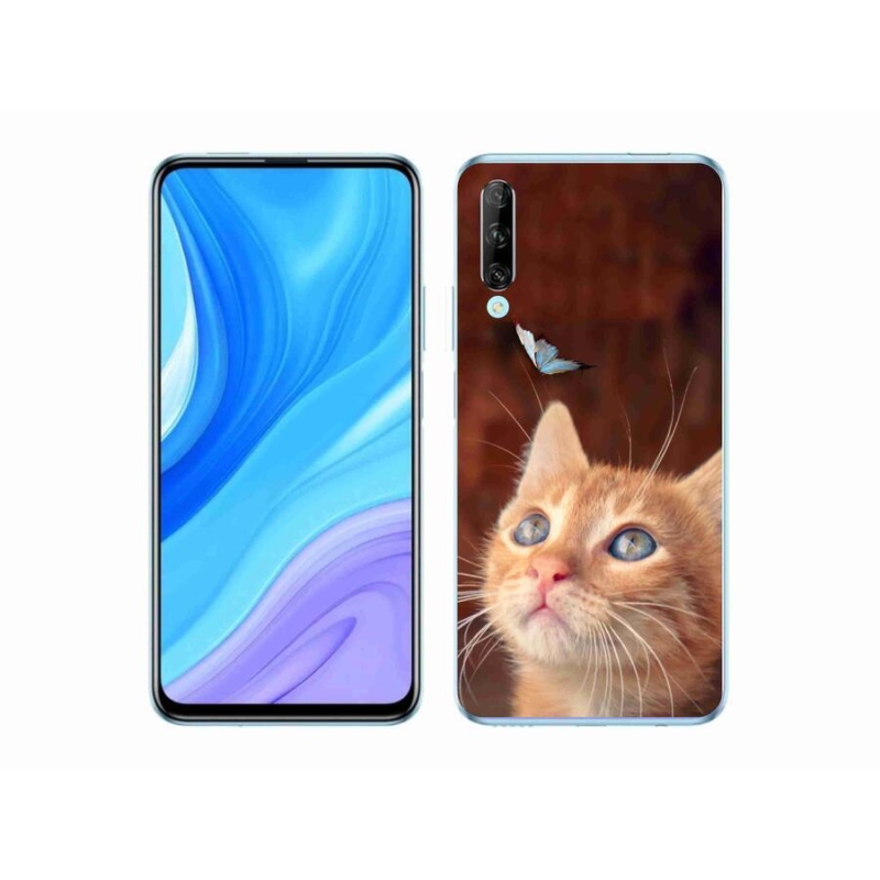 Gelový kryt mmCase na mobil Honor 9X Pro - motýl a kotě