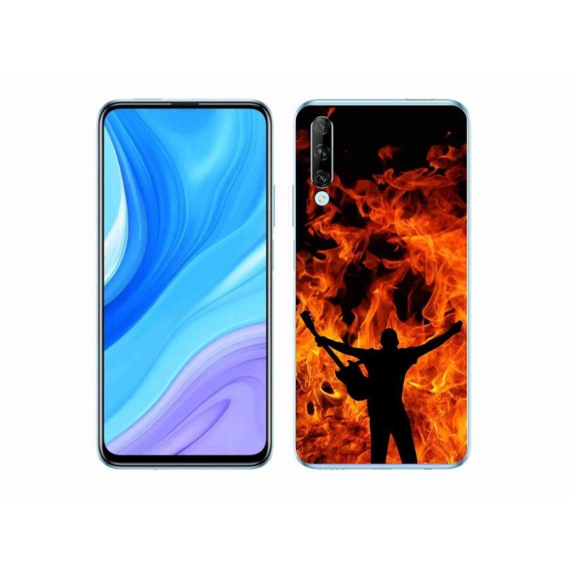 Gelový kryt mmCase na mobil Honor 9X Pro - muzikant a oheň