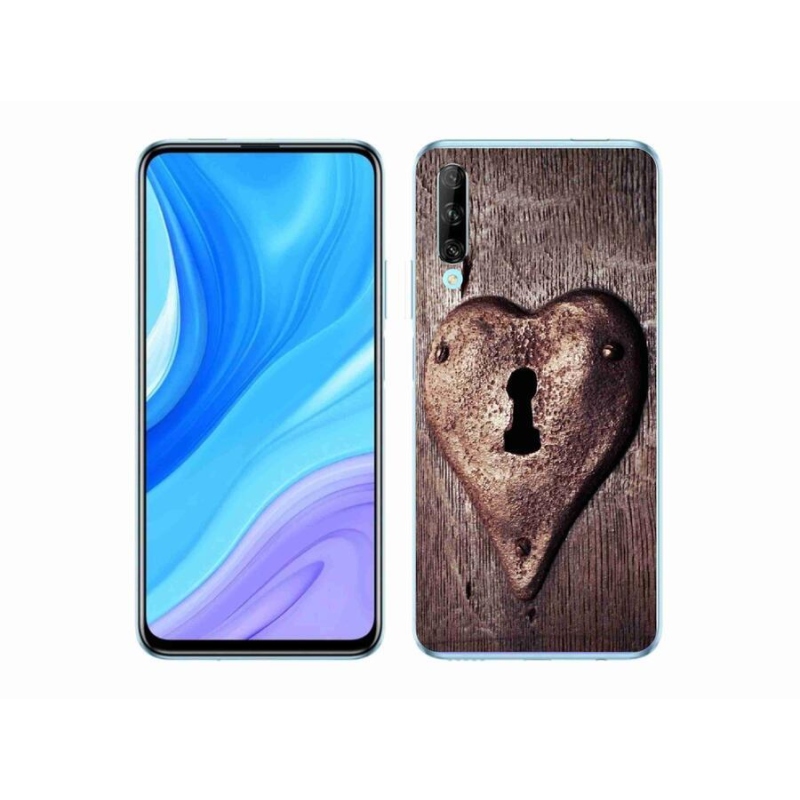 Gelový kryt mmCase na mobil Honor 9X Pro - zámek ve tvaru srdce