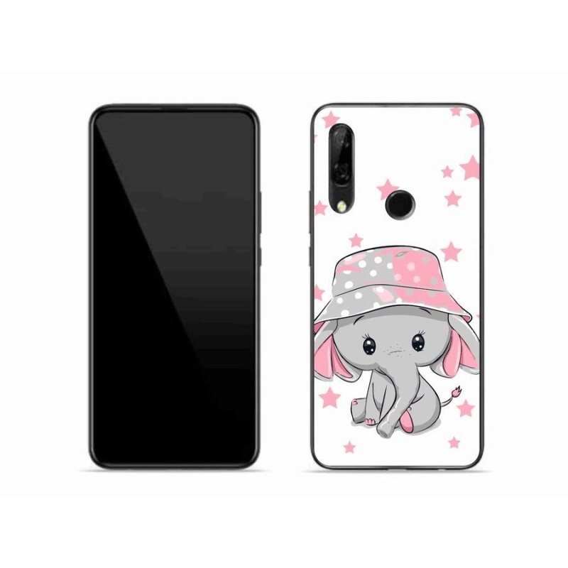Gelový kryt mmCase na mobil Honor 9X - růžový slon