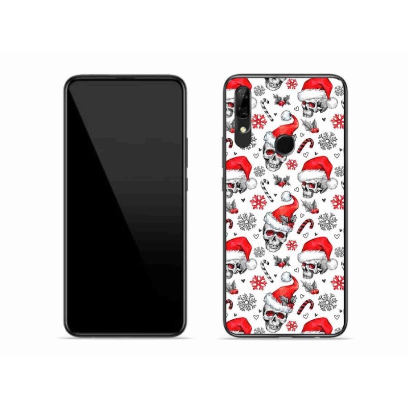 Gelový kryt mmCase na mobil Honor 9X - vánoční lebky