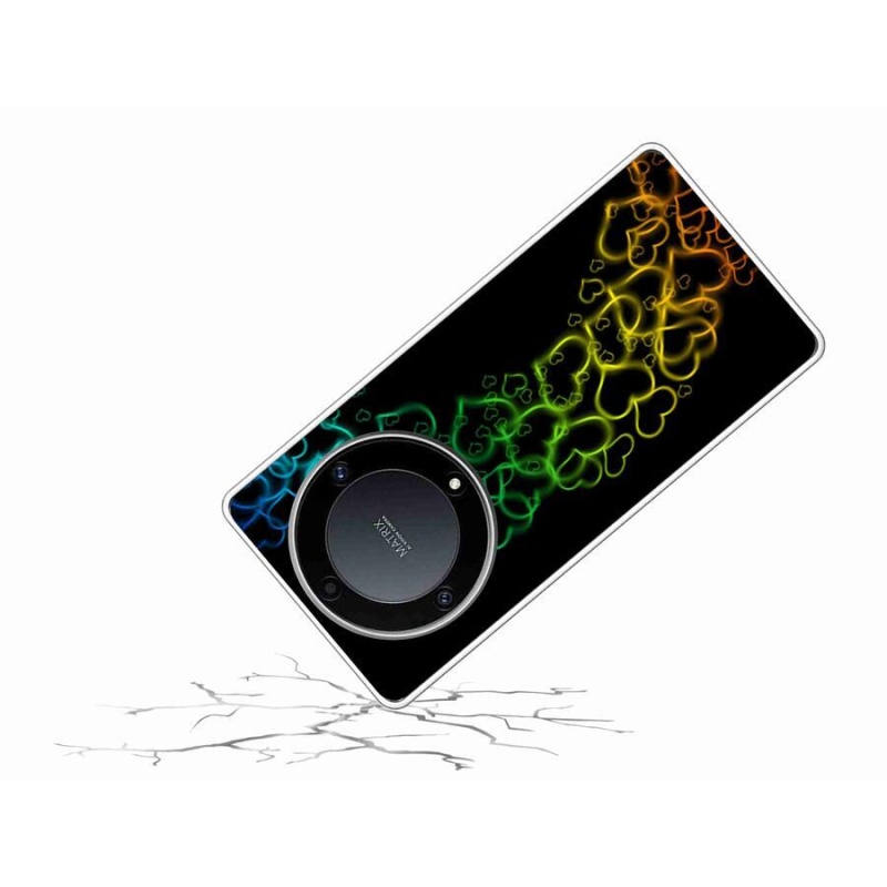 Gelový kryt mmCase na mobil Honor Magic 5 Lite 5G - barevná srdíčka