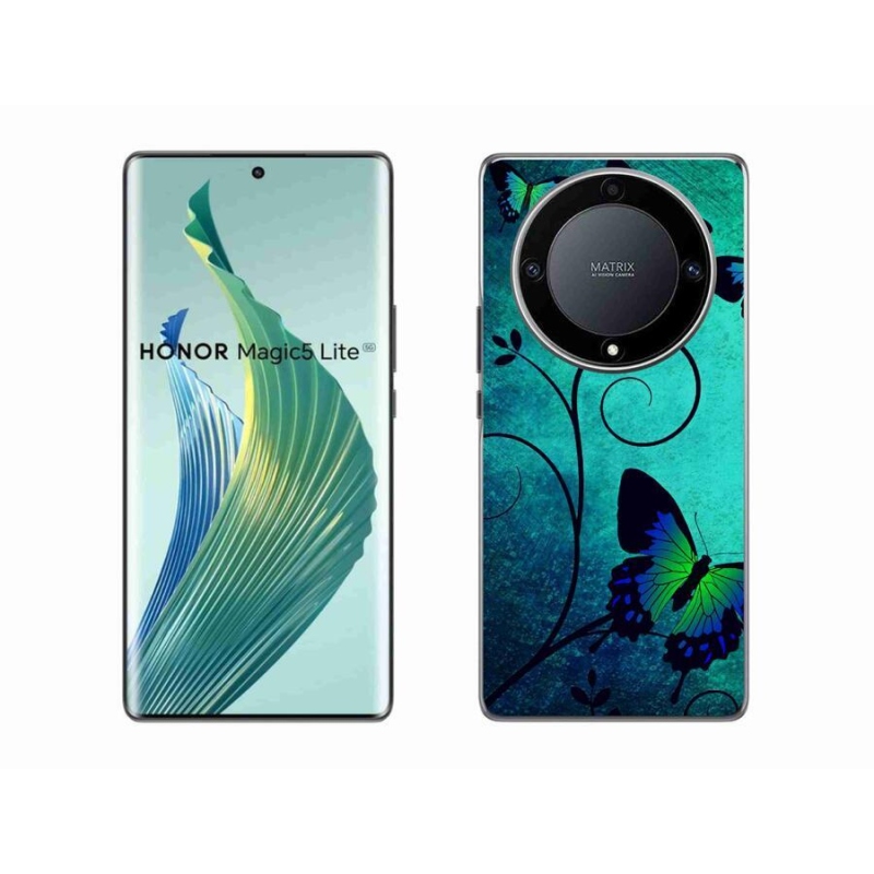Gelový kryt mmCase na mobil Honor Magic 5 Lite 5G - barevní motýli