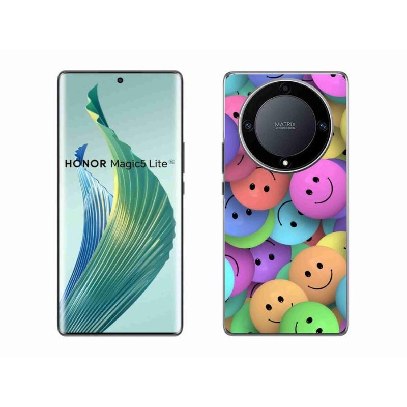 Gelový kryt mmCase na mobil Honor Magic 5 Lite 5G - barevní smajlíci