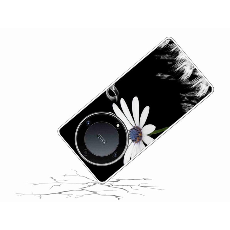 Gelový kryt mmCase na mobil Honor Magic 5 Lite 5G - bílá květina
