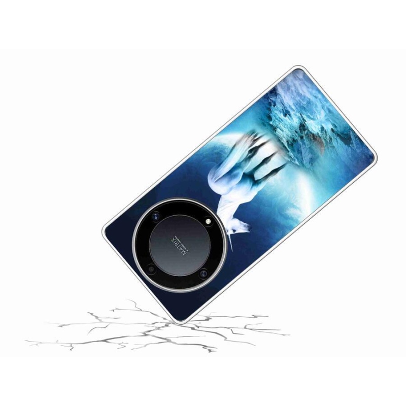 Gelový kryt mmCase na mobil Honor Magic 5 Lite 5G - bílý jednorožec