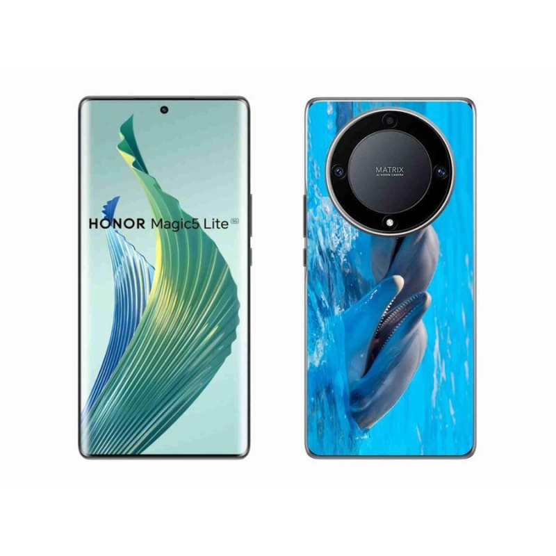 Gelový kryt mmCase na mobil Honor Magic 5 Lite 5G - delfíni