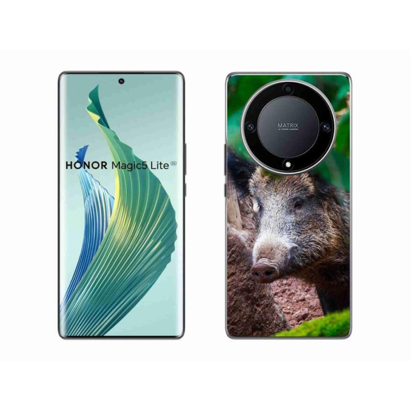 Gelový kryt mmCase na mobil Honor Magic 5 Lite 5G - divoké prase