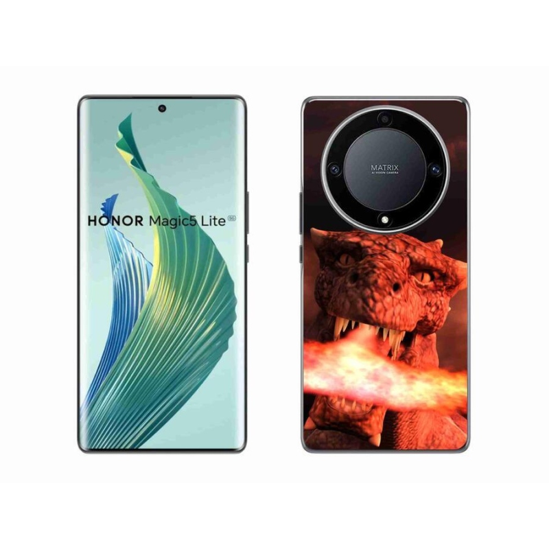 Gelový kryt mmCase na mobil Honor Magic 5 Lite 5G - drak