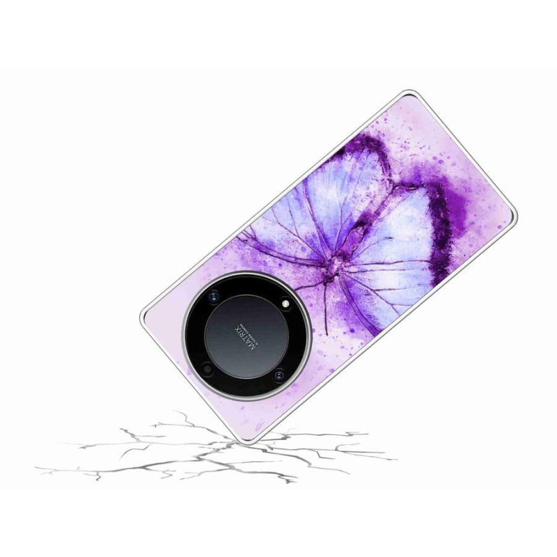 Gelový kryt mmCase na mobil Honor Magic 5 Lite 5G - fialový motýl