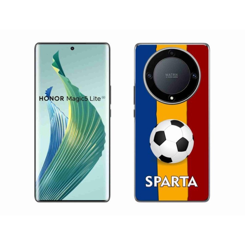 Gelový kryt mmCase na mobil Honor Magic 5 Lite 5G - fotbal 1