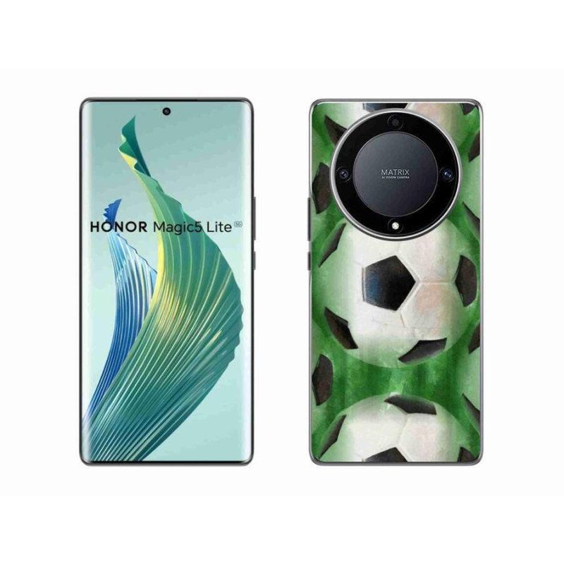 Gelový kryt mmCase na mobil Honor Magic 5 Lite 5G - fotbalový míč