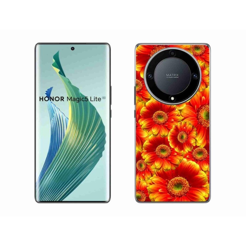 Gelový kryt mmCase na mobil Honor Magic 5 Lite 5G - gerbera 1