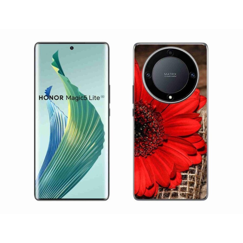 Gelový kryt mmCase na mobil Honor Magic 5 Lite 5G - gerbera