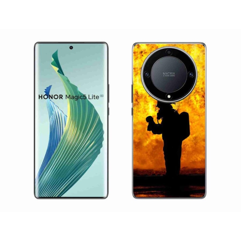 Gelový kryt mmCase na mobil Honor Magic 5 Lite 5G - hasič