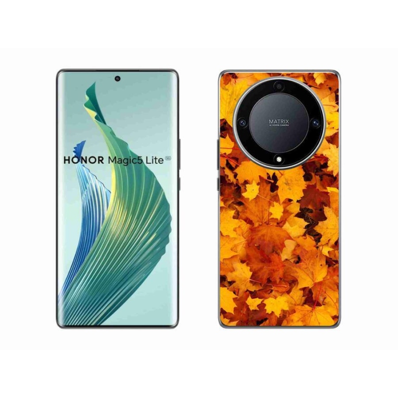 Gelový kryt mmCase na mobil Honor Magic 5 Lite 5G - javorové listy