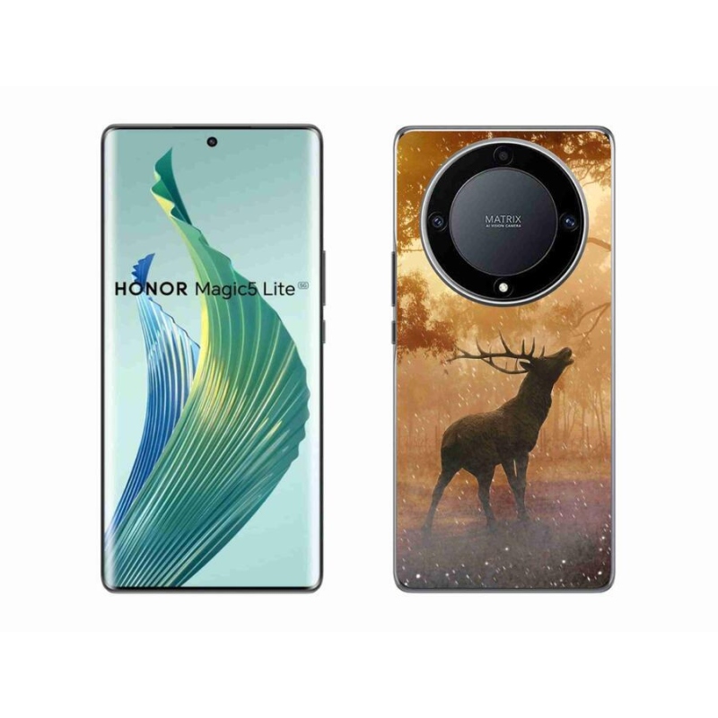 Gelový kryt mmCase na mobil Honor Magic 5 Lite 5G - jelen v říji