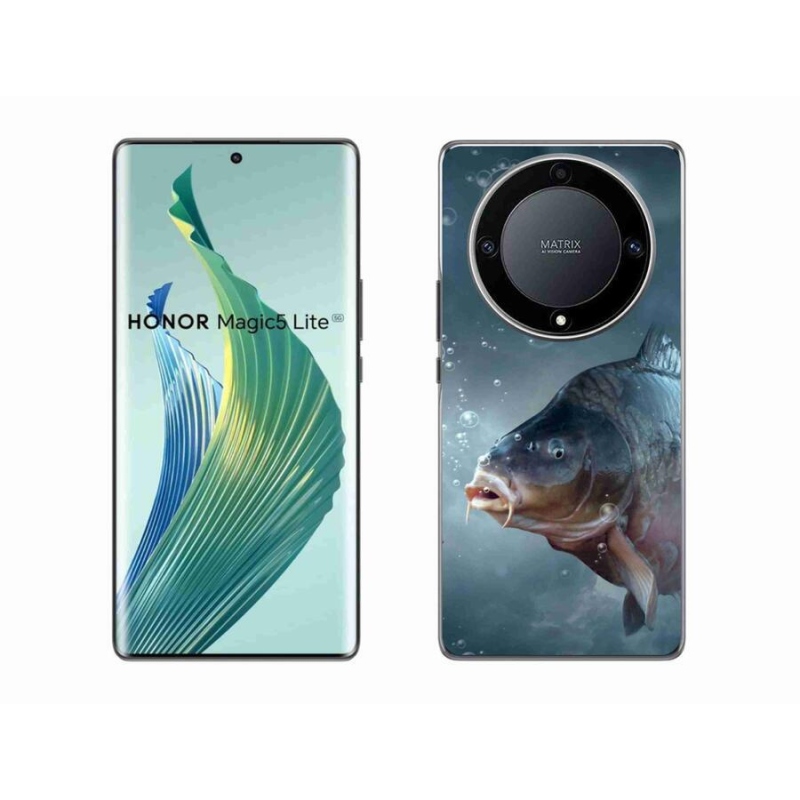 Gelový kryt mmCase na mobil Honor Magic 5 Lite 5G - kapr a bublinky