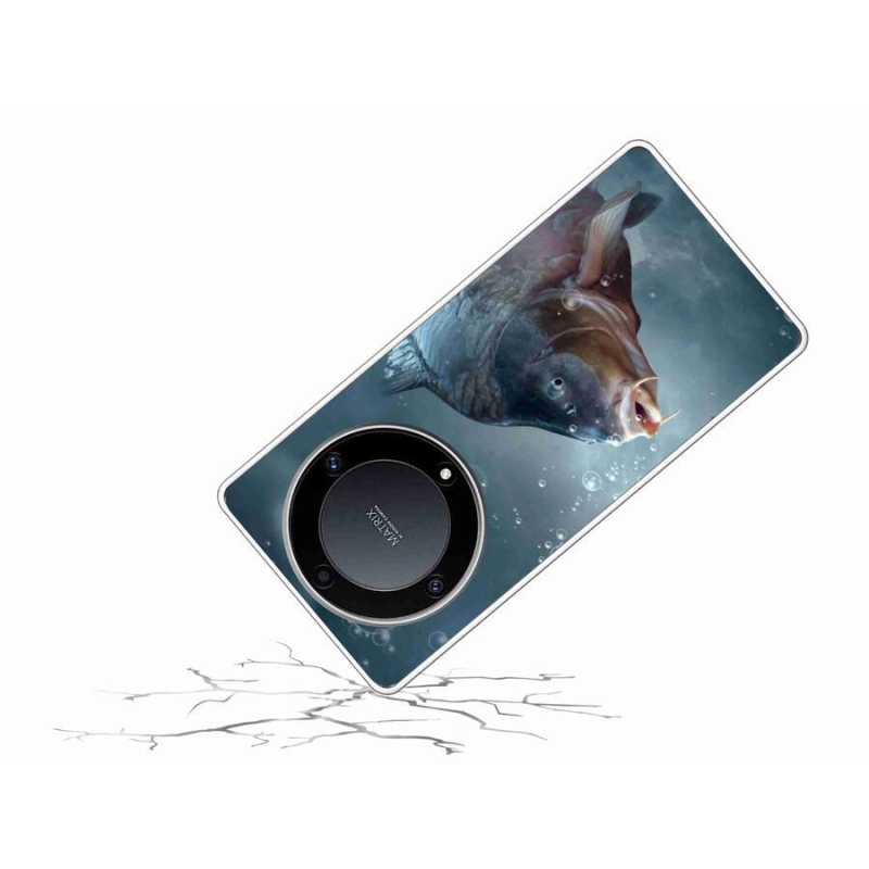 Gelový kryt mmCase na mobil Honor Magic 5 Lite 5G - kapr a bublinky