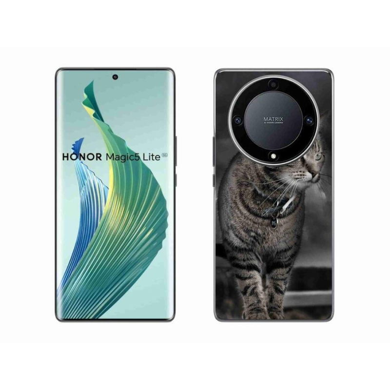 Gelový kryt mmCase na mobil Honor Magic 5 Lite 5G - kočka