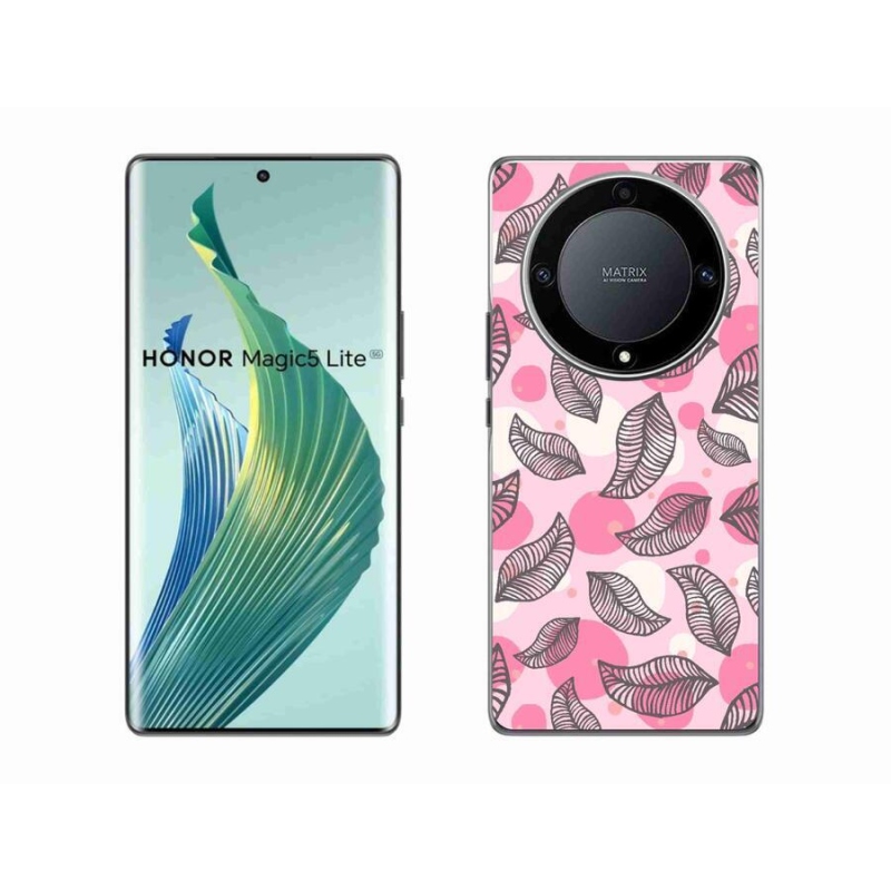Gelový kryt mmCase na mobil Honor Magic 5 Lite 5G - kreslené padající listy
