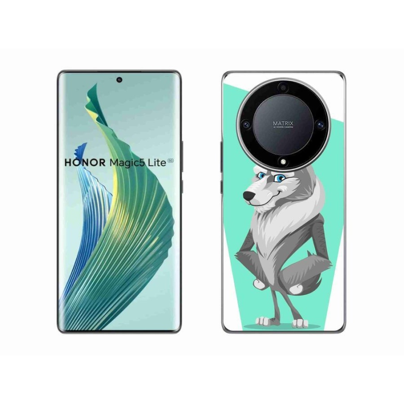 Gelový kryt mmCase na mobil Honor Magic 5 Lite 5G - kreslený vlk