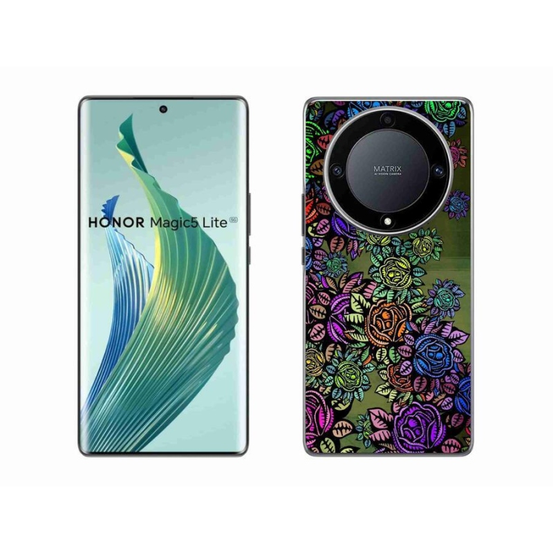 Gelový kryt mmCase na mobil Honor Magic 5 Lite 5G - květiny 6