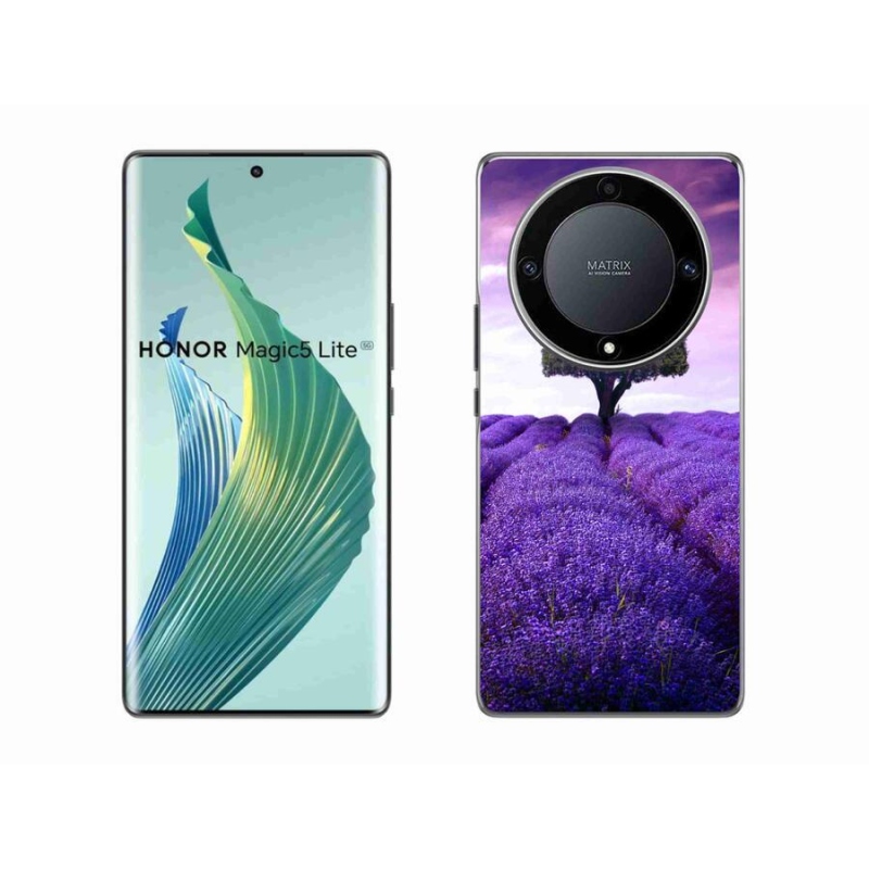 Gelový kryt mmCase na mobil Honor Magic 5 Lite 5G - levandulová louka