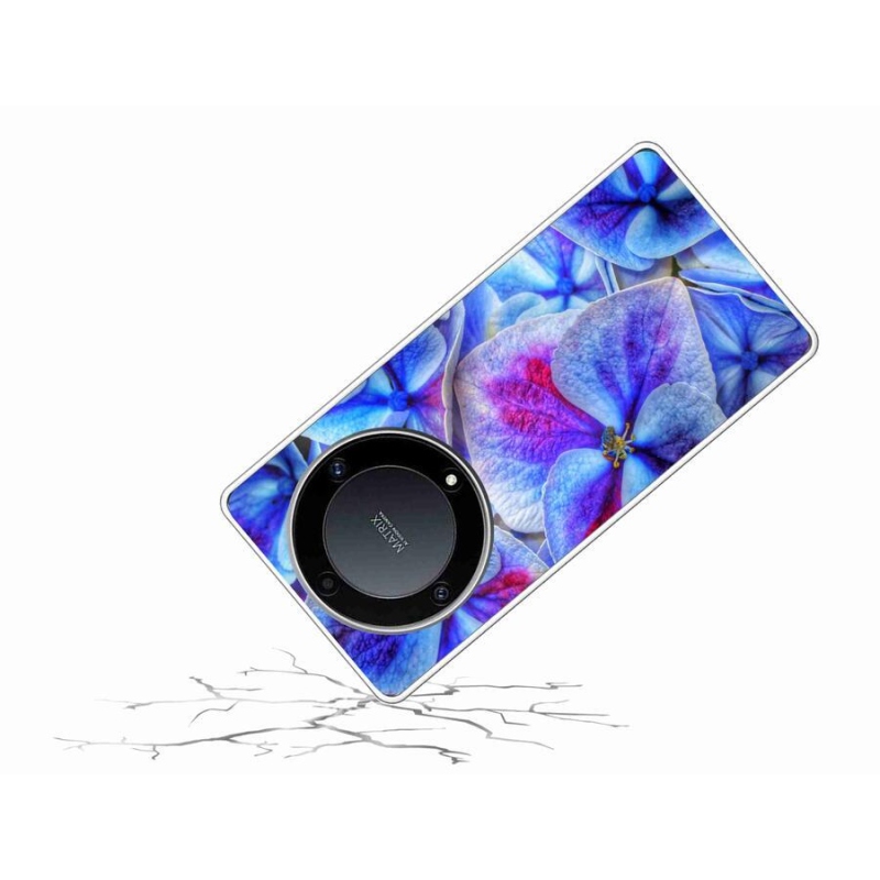 Gelový kryt mmCase na mobil Honor Magic 5 Lite 5G - modré květy 1