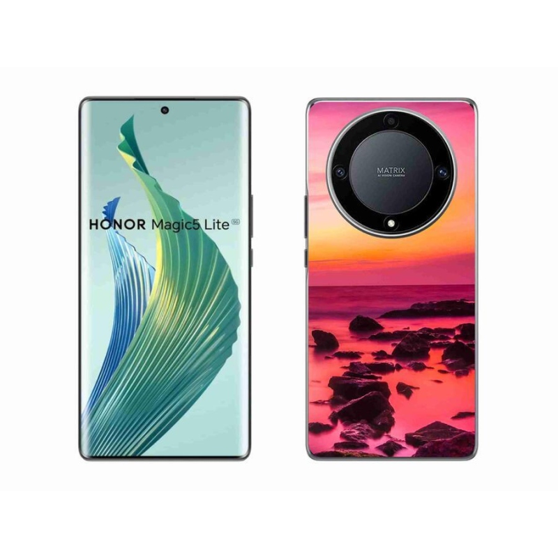 Gelový kryt mmCase na mobil Honor Magic 5 Lite 5G - moře a záře