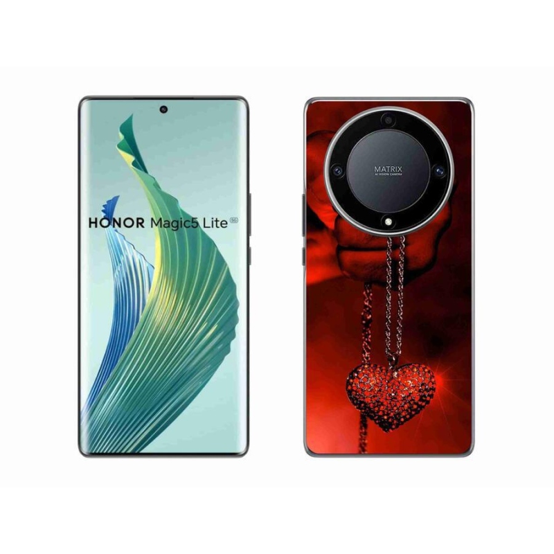 Gelový kryt mmCase na mobil Honor Magic 5 Lite 5G - náhrdelník